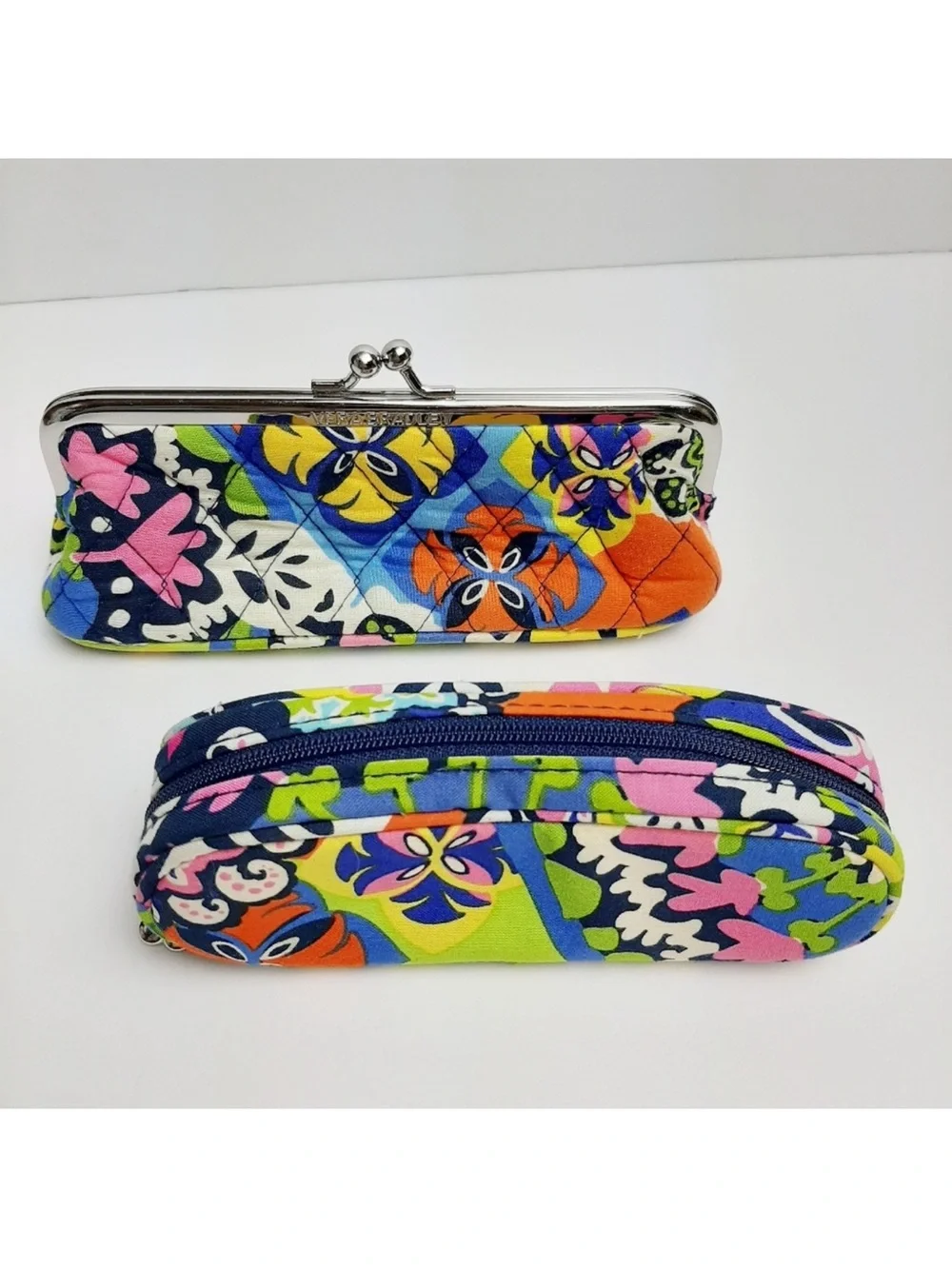 Vera Bradley Slim Case Set Zippered Kisslock